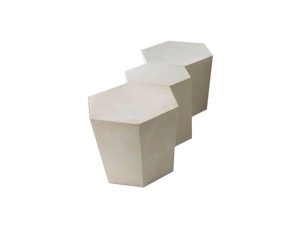 Designer living room stool - Light Softened Charmot stone Designer living room stool - Light Softened Charmot stone