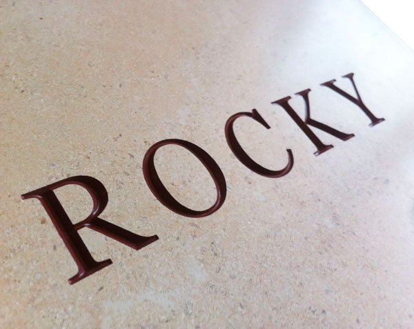 Detail engraving on Burgundy limestone