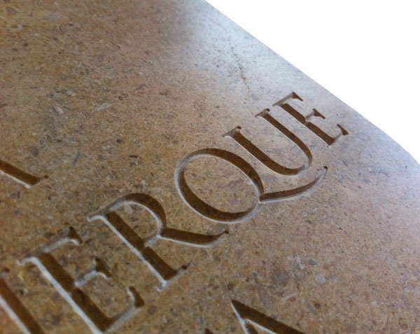 Detail engraving on Burgundy limestone