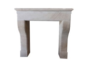 Breteuil fireplace in natural Burgundy limestone - Honed Golden Charmot Breteuil fireplace in natural Burgundy limestone - Honed Golden Charmot