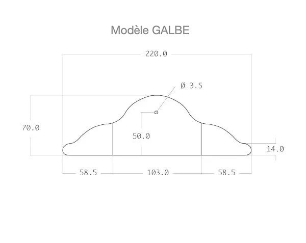 Stone Fountain - GALBE Model - Technical plan 220 cm