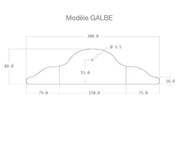 Stone Fountain - GALBE Model - Technical plan 300 cm
