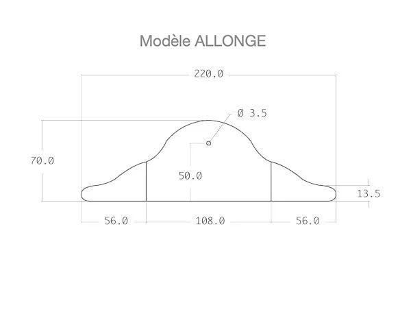 Stone Fountain - EXTENDED Model - Technical plan 220 cm