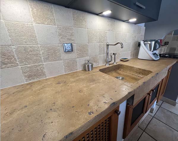 Pavés Bourgogne - Crédence de cuisine en pierre Petit format