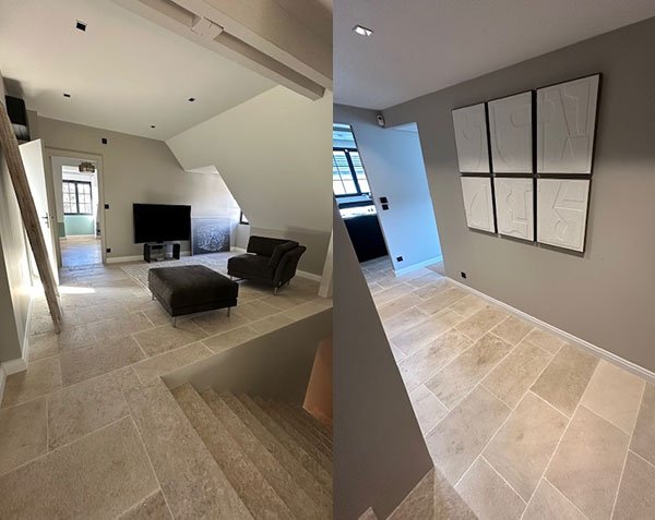 Ampilly Blended Tiles and Staircase - Interior Flooring