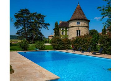 Margelles en pierre Lanvignes Doré-Jaune Classique Margelles en pierre Lanvignes Doré-Jaune Classique