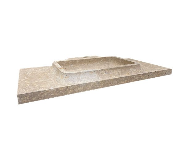 Stone basin for toilest or bathroom  - Lanvignes Doré-Jaune Vieilli Stone basin for toilest or bathroom  - Lanvignes Doré-Jaune Vieilli
