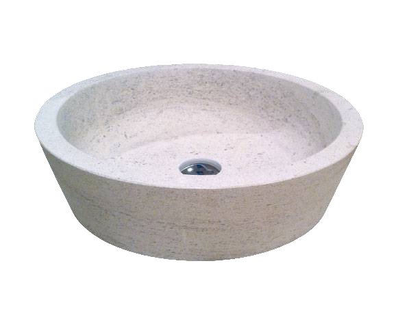 Sink in Burgundy limestone - Charmot Light Honed Sink in Burgundy limestone - Charmot Light Honed