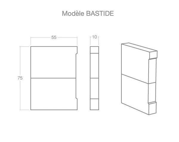 Limestone jambs - Technical plan Bastide