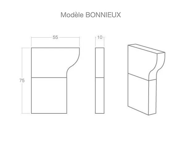 Jambages en pierre - Schéma technique Bonnieux