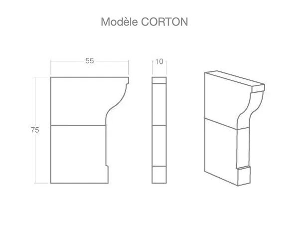 Limestone jambs - Technical plan Corton