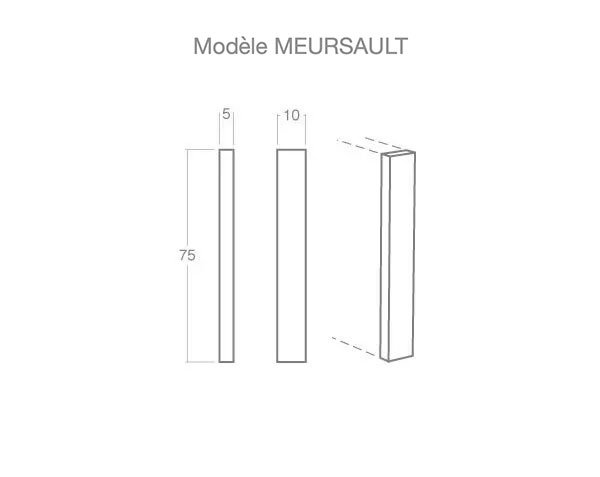Jambage en pierre de parement - Schéma technique Meursault