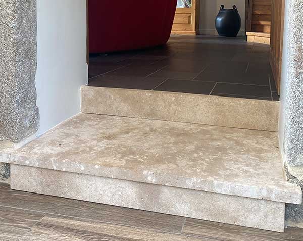 Riser and Tread Cladding - Staircase - Lanvignes Golden-Yellow Honed Riser and Tread Cladding - Staircase - Lanvignes Golden-Yellow Honed