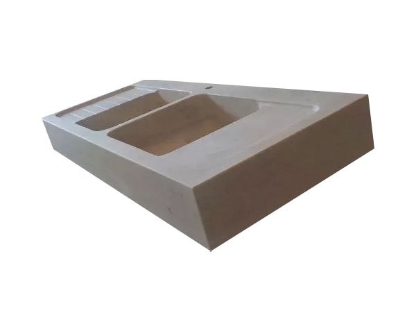 2 bowls sink - Beige color - Charmot Light Honed 2 bowls sink - Beige color - Charmot Light Honed