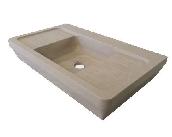 Drainer in limestone - Charmot Light Honed