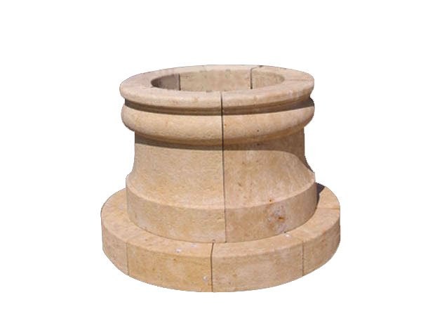 Puit en pierre naturelle pour jardin - Lanvignes Doré-Jaune Vieilli Puit en pierre naturelle pour jardin - Lanvignes Doré-Jaune Vieilli