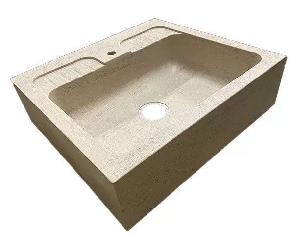 Limestone sink Charmot Golden Honed