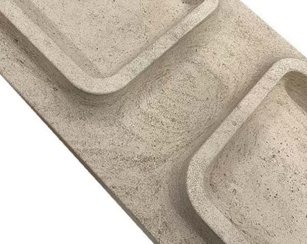 Washbasin to be layed on a countertop - Burgundy Limestone - Charmot Light Washbasin to be layed on a countertop - Burgundy Limestone - Charmot Light