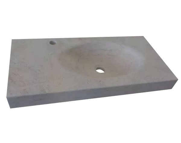 Stone Sink for Bathroom - Charmot Light Honed