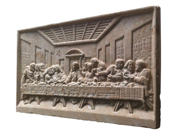 Sculpture pour église en pierre LA Cène - Jésus et les Apôtres