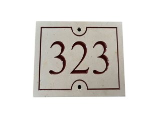Numéro de rue avec 3 chiffres - Pierre naturelle Numéro de rue avec 3 chiffres - Pierre naturelle