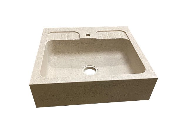 Basin for kitchen in limestone - Charmot Golden Honed