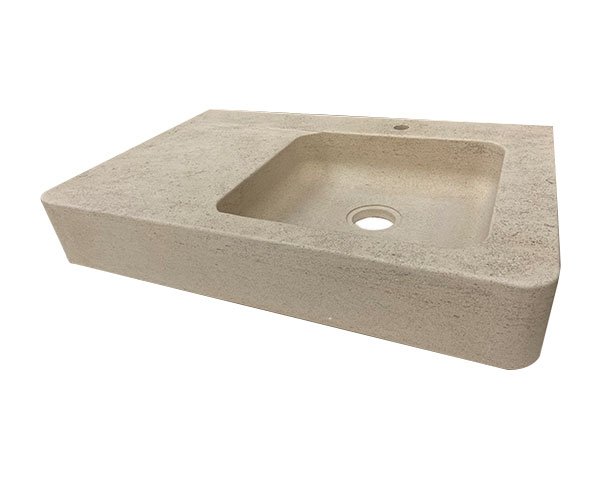 Sink with drainer without grooves - Charmot Golden Honed