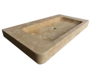 Evier avec patine - Lanvignes Doré-Jaune Vieilli