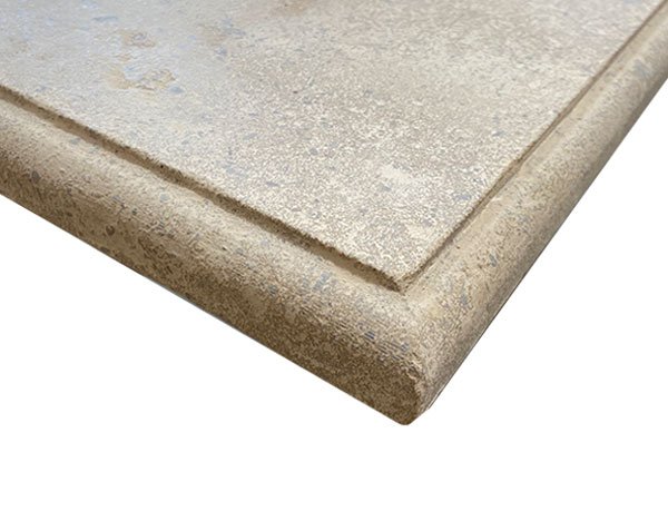 Angle Square limestone table top - Ogee edge Angle Square limestone table top - Ogee edge