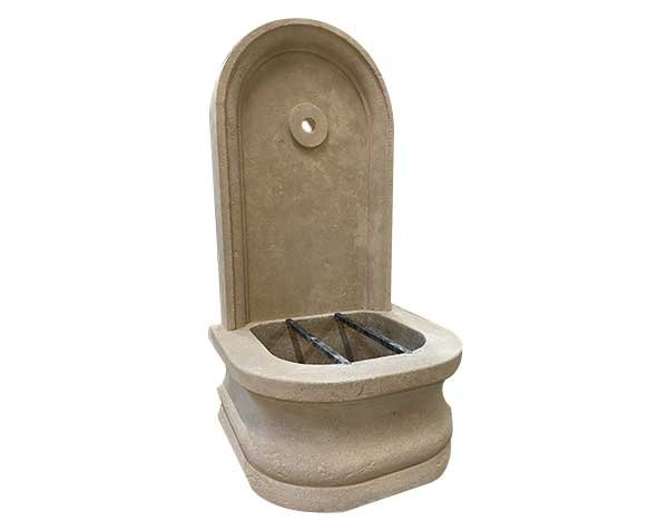 Limestone fountain with base - Lanvignes Golden-Yellow Aged