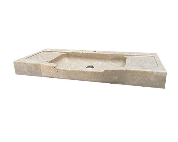 Solid limestone sink - Lanvignes Golden Yellow Aged