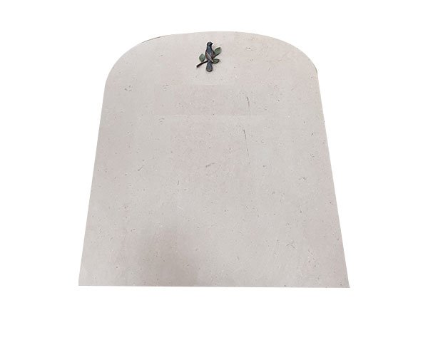 Headstone with bird, dove, or virgin fixing on limestone Headstone with bird, dove, or virgin fixing on limestone