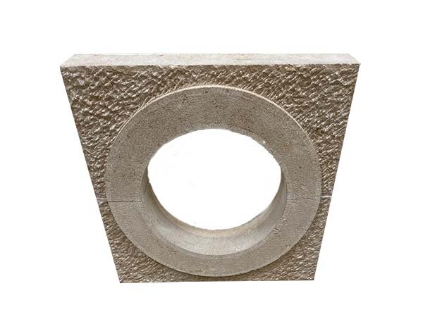 Natural limestone oculus - Chiseled Bush hammered
