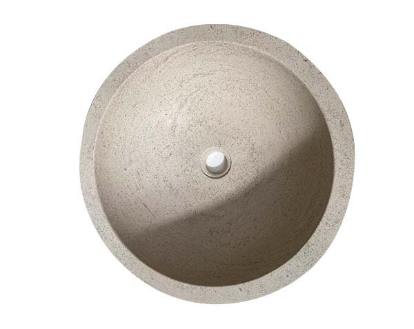 Round stone basin - Charmot Light Honed