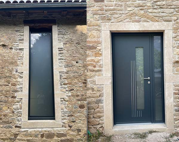 Solid door frame with chamfers in natural stone - Lanvignes Golden-Yellow Solid door frame with chamfers in natural stone - Lanvignes Golden-Yellow