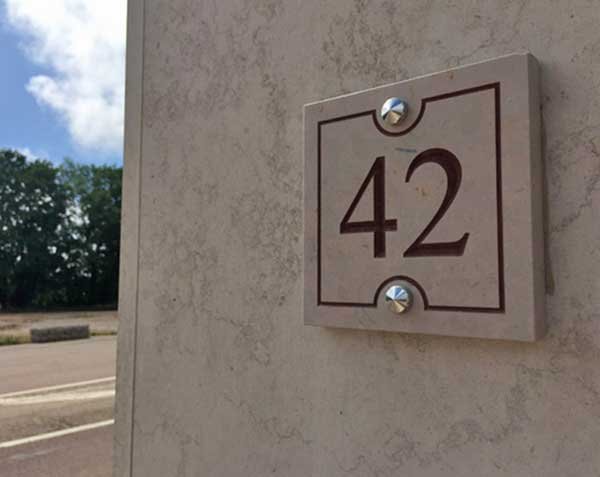 Vintage street number