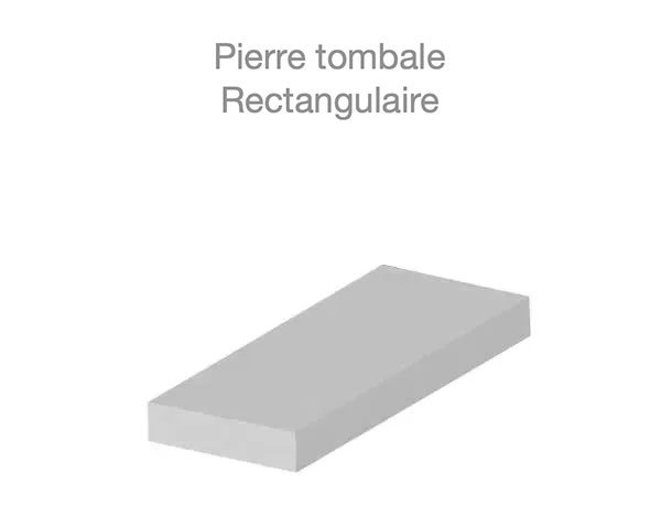 Rectangular tombstone - Technical plan