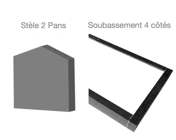 Monument funéraire musulman avec stèle 2 pans Monument funéraire musulman avec stèle 2 pans