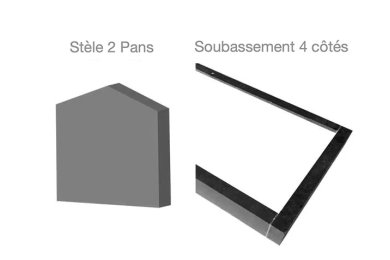 Monument funéraire musulman avec stèle 2 pans Monument funéraire musulman avec stèle 2 pans