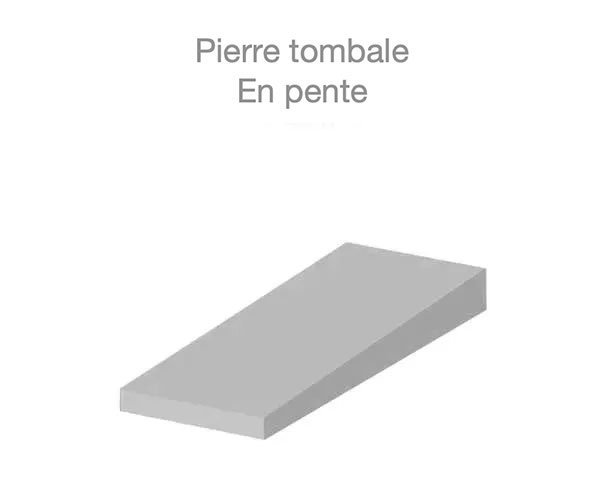 Sloped Tombstone - Technical plan