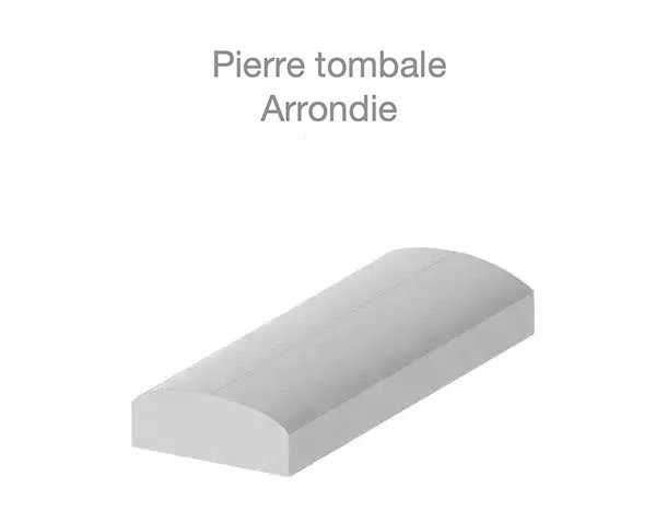 Pierre tombale Arrondie - Schéma technique