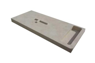 Pierre tombale avec jardinière - Semond Nuancé Vieilli Pierre tombale avec jardinière - Semond Nuancé Vieilli