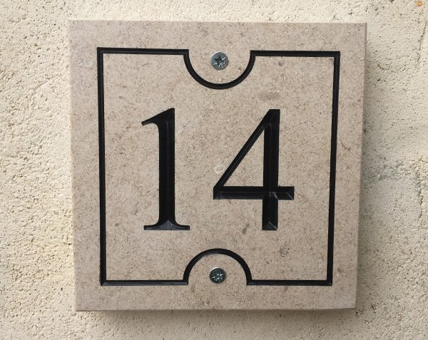 Unique Natural Stone House Number - Kit without Diamond Point