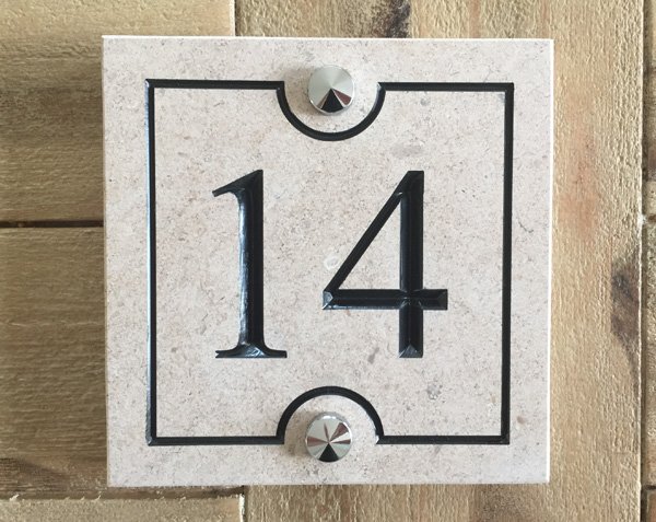 Stone Street Number - Chrome Diamond Point Fixing Kit