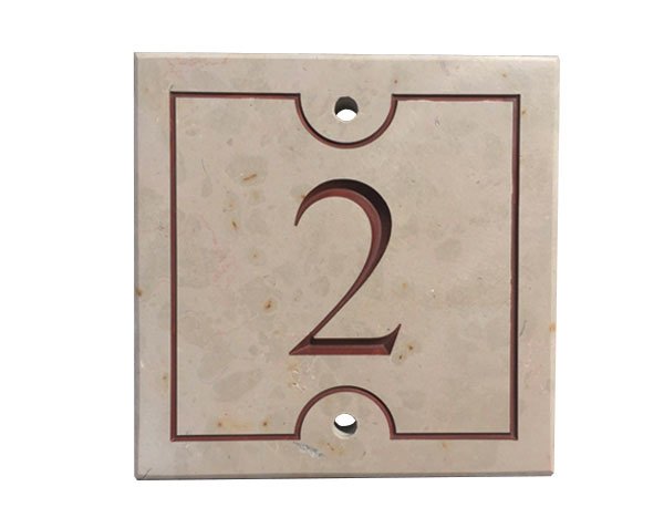 Custom engraving - Comblanchien Light Stone, Honed Finish - Lie de vin color