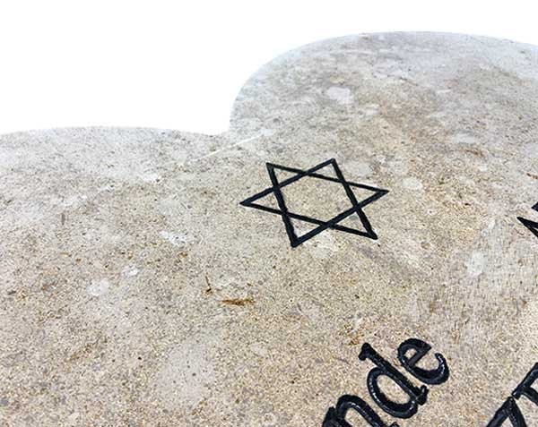 Jewish headstone with Star of David Jewish headstone with Star of David