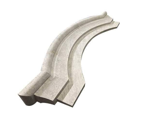 Eyebrow pediment - Natural limestone Semond Blended Aged