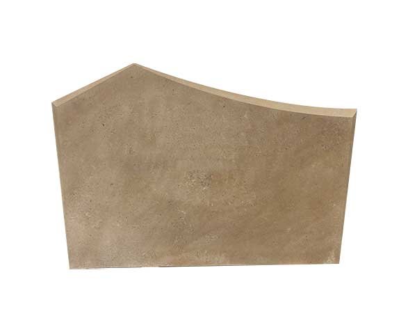 Headstone with tapered bevels on the edges - Stone and finish : Lanvignes Golden-Yellow Honed Headstone with tapered bevels on the edges - Stone and finish : Lanvignes Golden-Yellow Honed