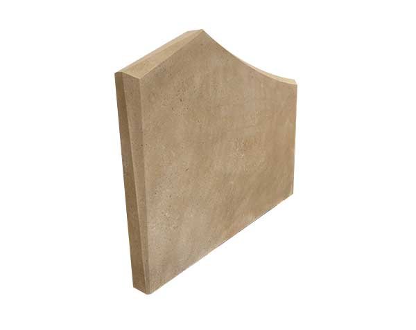 Custom headstone with tapered bevels - Stone and finish : Lanvignes Golden-Yellow Honed Custom headstone with tapered bevels - Stone and finish : Lanvignes Golden-Yellow Honed