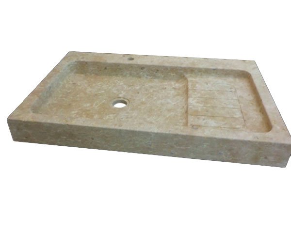Outdoor antique limestone sink - Lanvignes Golden-Yellow Aged